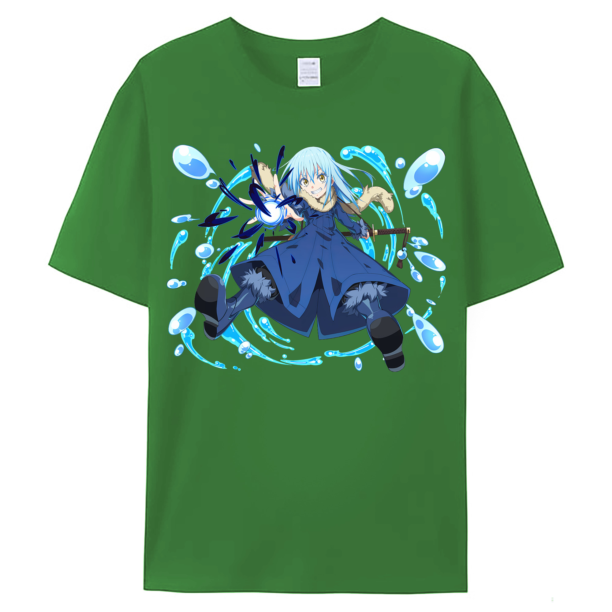 （画像用） 転スラ Regarding Reincarnated to Slime レディースカジュアルプリントTシャツ（綿100％）